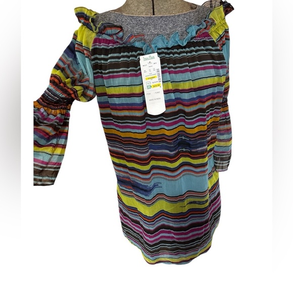 Dresses & Skirts - Colorful Striped Off-Shoulder Dress